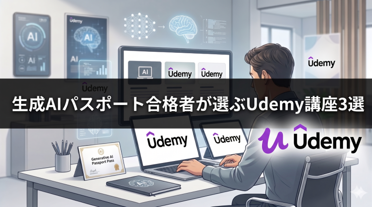 生成AIパスポート Udemy講座3選